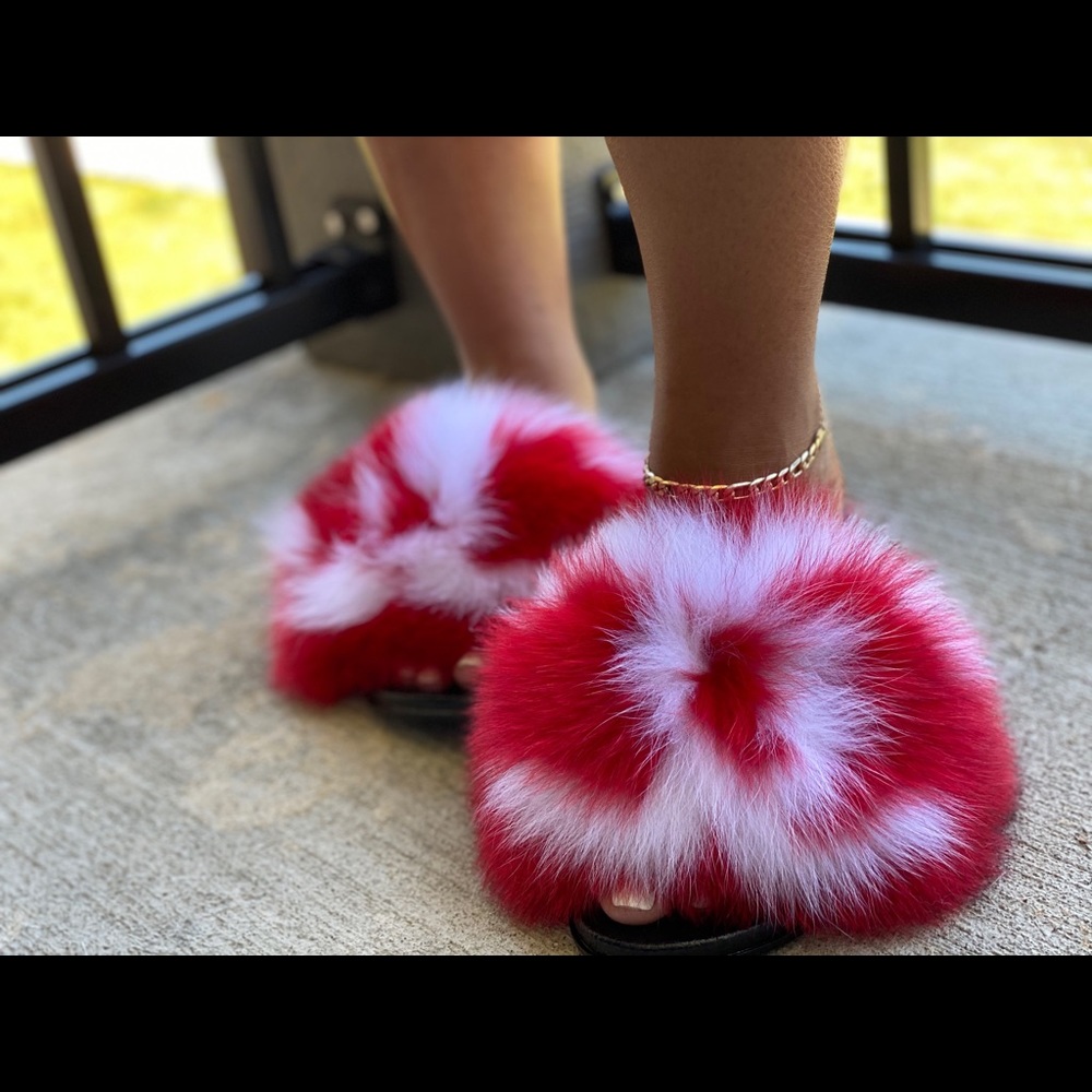 “Double C” Fur Slides